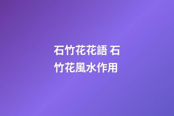 石竹花花語 石竹花風水作用